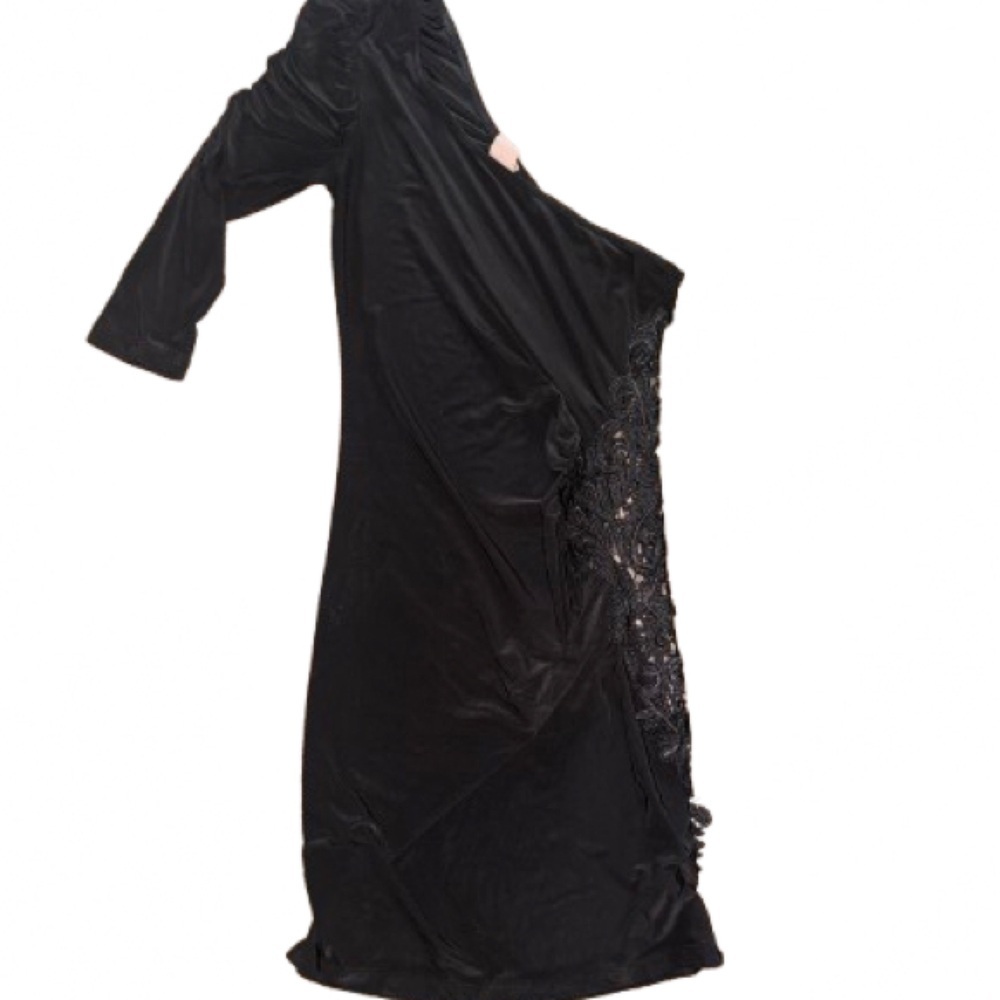 Chic Black Lace Midi Dress